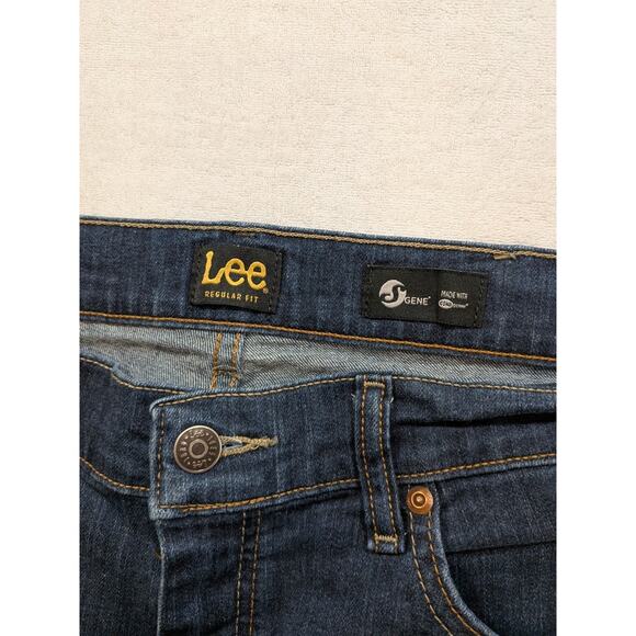 Lee regular fit dark wash jeans size 36 x 29 cotton blend - Picture 2 of 6